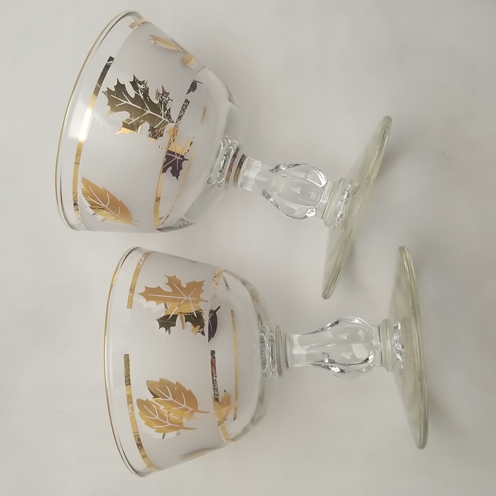 Libbey Golden Foliage Champagne High Sherbet Glasses - Picture 5 of 16